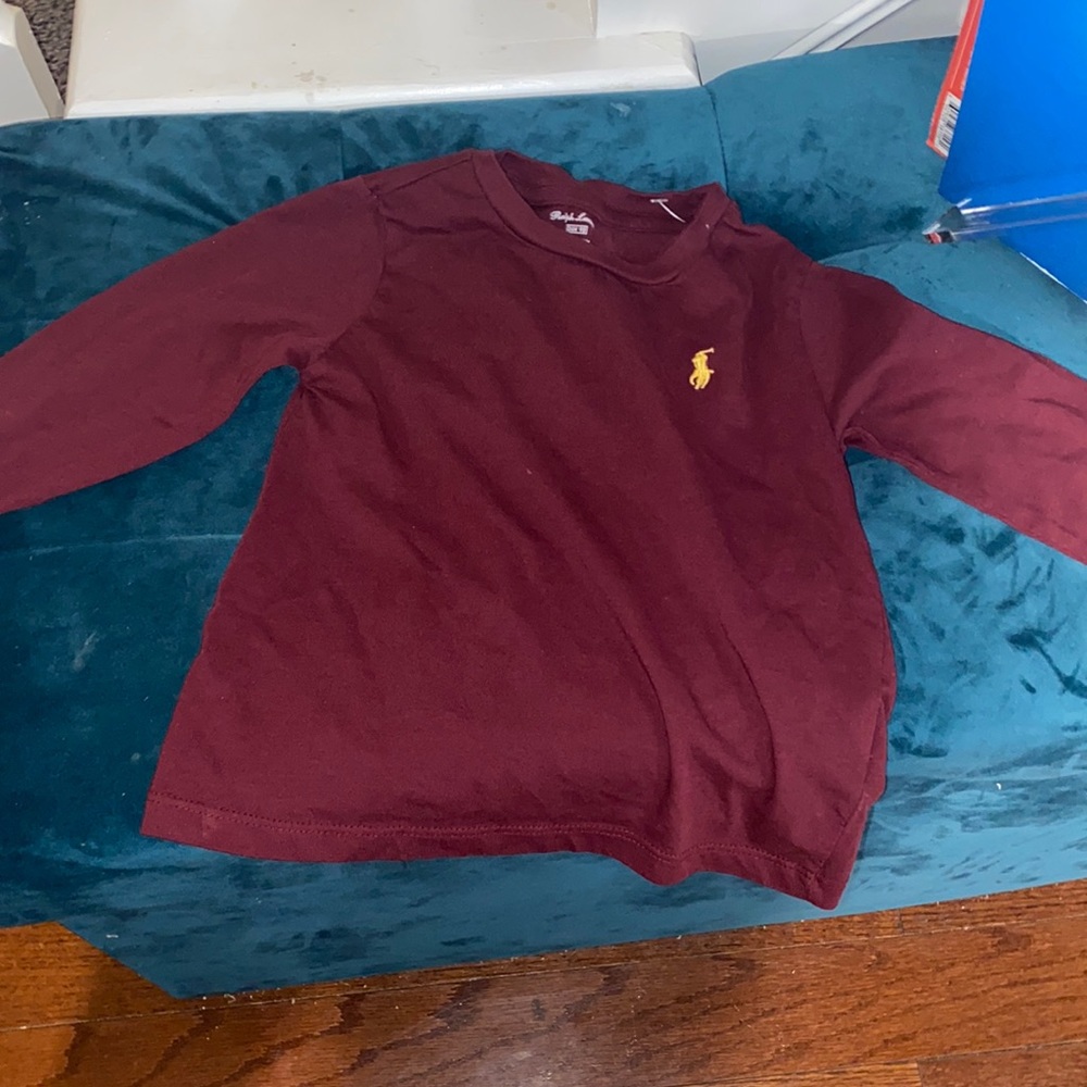 Maroon toddler long sleeve T-shirt